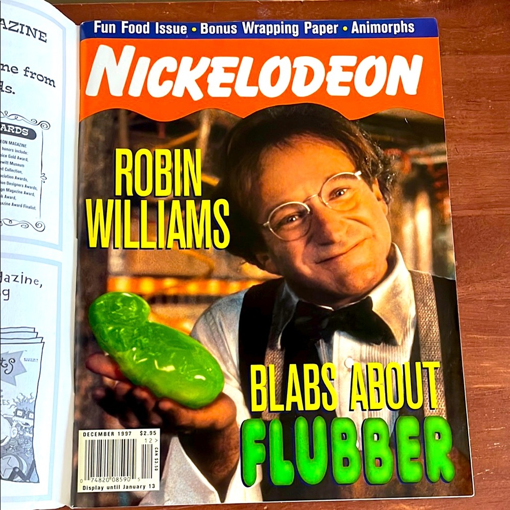 Nickelodeon Magazine December 1997 Robin Williams Blabs About Flubber